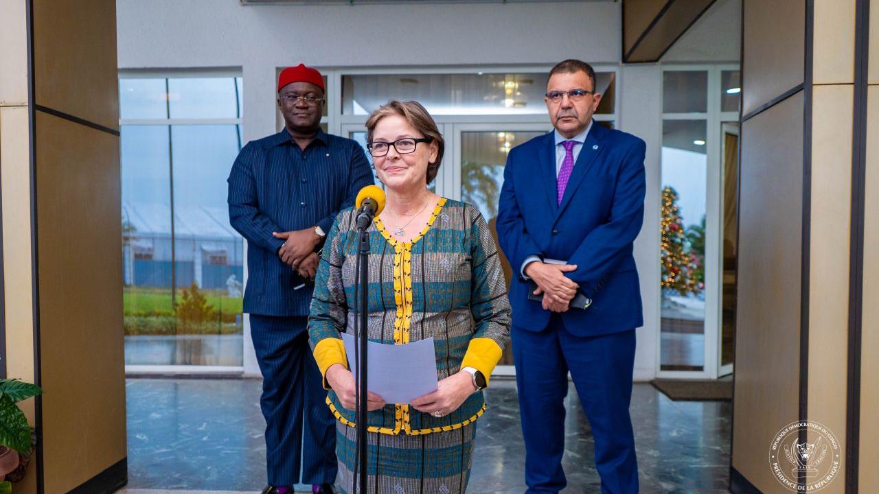 Le Président Tshisekedi reçoit la RSSG a.i. Vivian van de Perre à la Cité de l’Union africaine