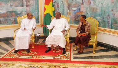 SRSG Ibn Chambas with President of Burkina Faso, Mr. Roch Marc Christian Kabore