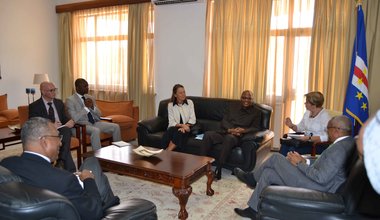 UNOWAS delegation meet with the President of Cabo Verde, Mr. Jorge Carlos Fonseca, 10 March 2016 in Praia