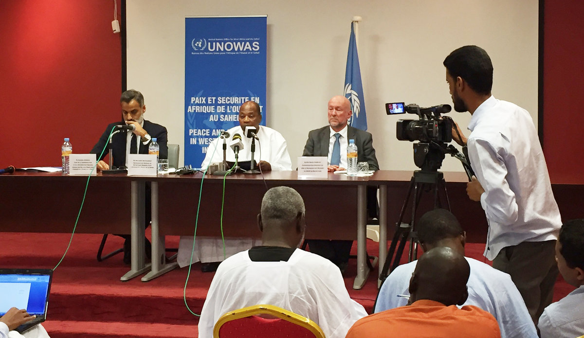 SRSG Mohamed Ibn Chambas effectue une conférence de presse, le 02 Juin 2016 à Nouackchott