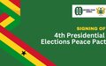 Le Représentant spécial Simão salue la signature du Pacte de Paix pour les élections présidentielles, appelle tous les acteurs a respecter leurs engagements en faveur d'élections pacifiques au Ghana