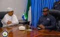 A Freetown, le Représentant spécial ANNADIF a réaffirmé l'engagement des Nations Unies  à soutenir Sierra Leone dans ses efforts inlassables pour consolider la réconciliation nationale, la démocratie et le développement.