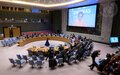 The Deputy Special Representative of the Secretary-general for West Africa and the Sahel, Giovanie Biha, presents the Secretary-general report on the activities of UNOWAS to the United Nations Security Council